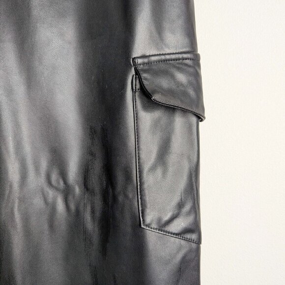 Lovers + Friends Faux Leather Jogger Pants Elastic Waist Capsule Wardrobe - Picture 6 of 15